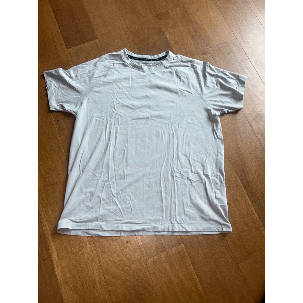 Kenneth Cole Active Mens Medium Gray Short Sleeve Stretch Cotton T-Shirt